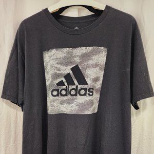 adidas black with square heather logo go-to tee, size XLarge
